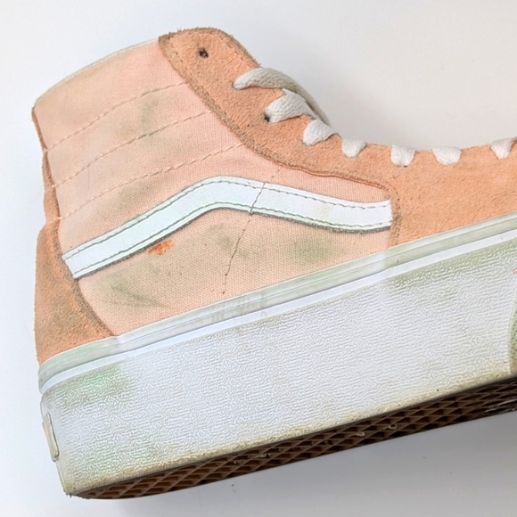 Vans Sk8-Hi Tapered Stackform Peach Sneakers W 8.5 - Picture 8 of 10